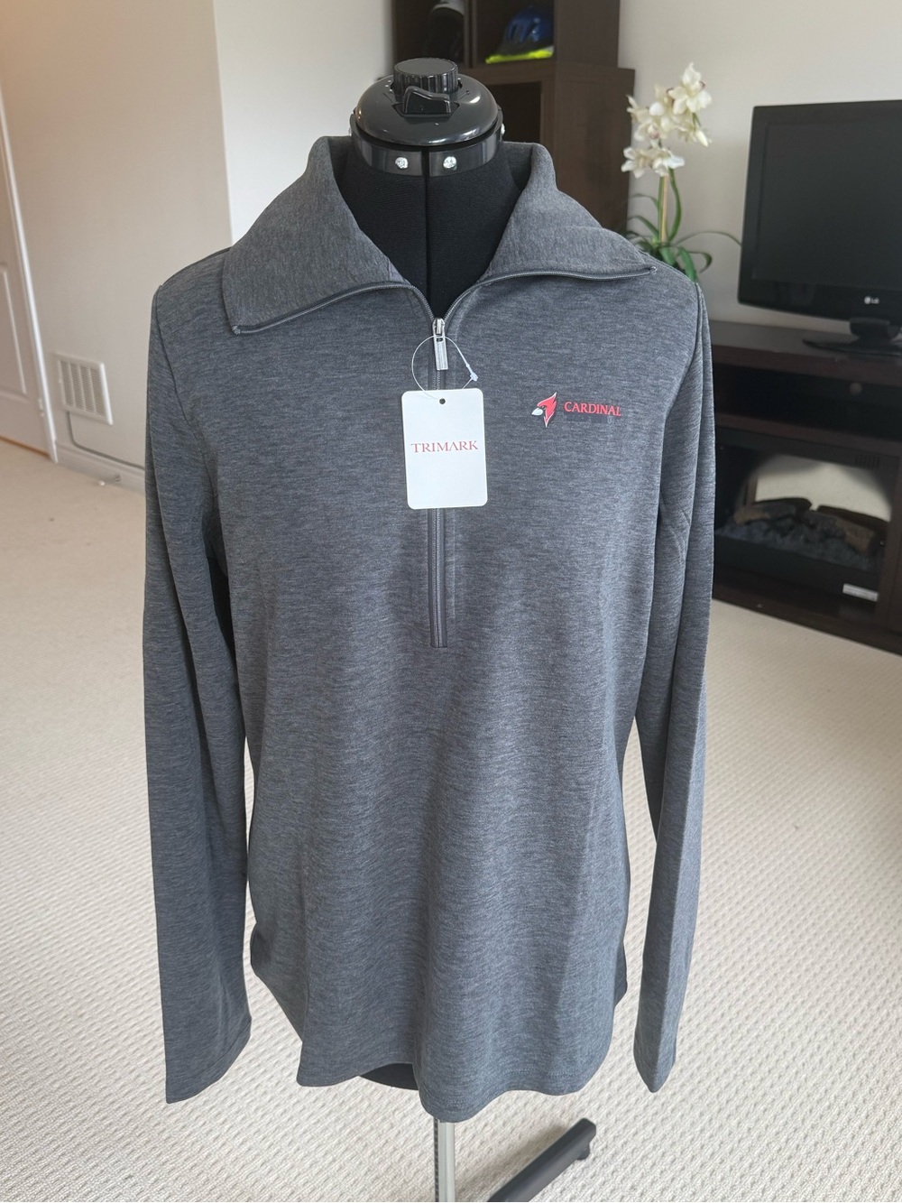 Trimark Men’s Cardinal Golf Quarter-Zip Performance Pullover